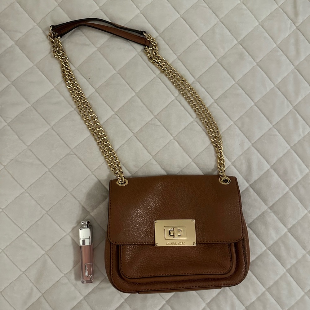 Michael Kors Brown Geunine Leather Shoulder / Crossbody Bag